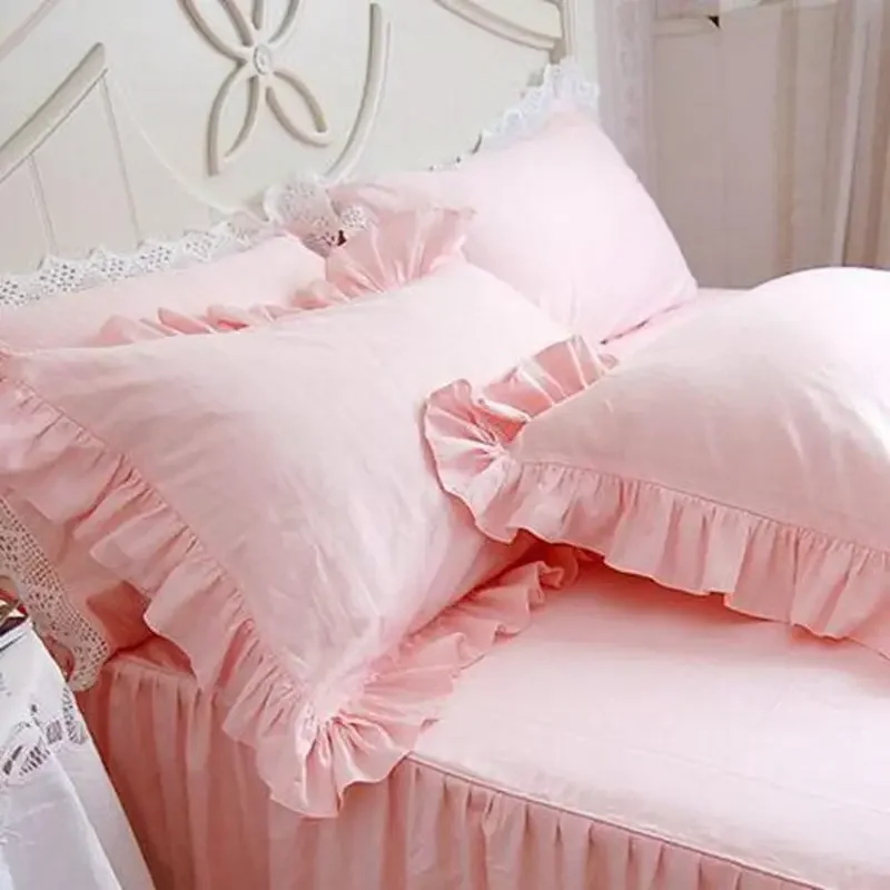 

Brief classic Pillow case bed princess ruffle pillow cover handmade pillowcases home textile pillowcase 100% cotton cloth