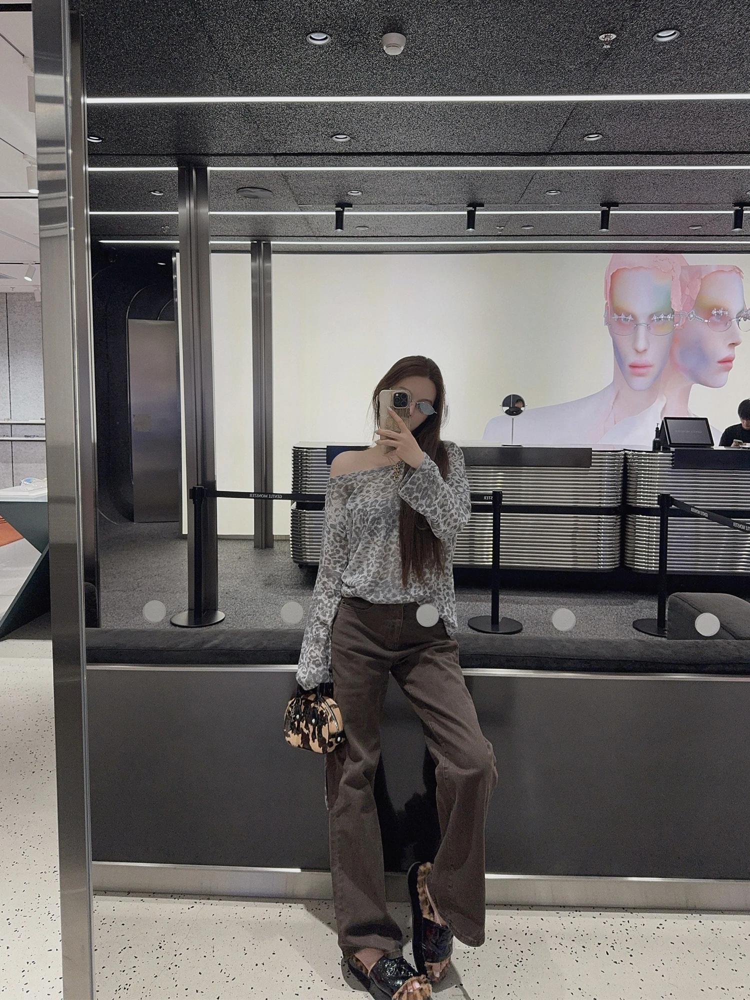 

Женские винтажные джинсы с высокой талией, коричневые, свободного прямого кроя, повседневные брюки в пол, бренд Zhaochencen