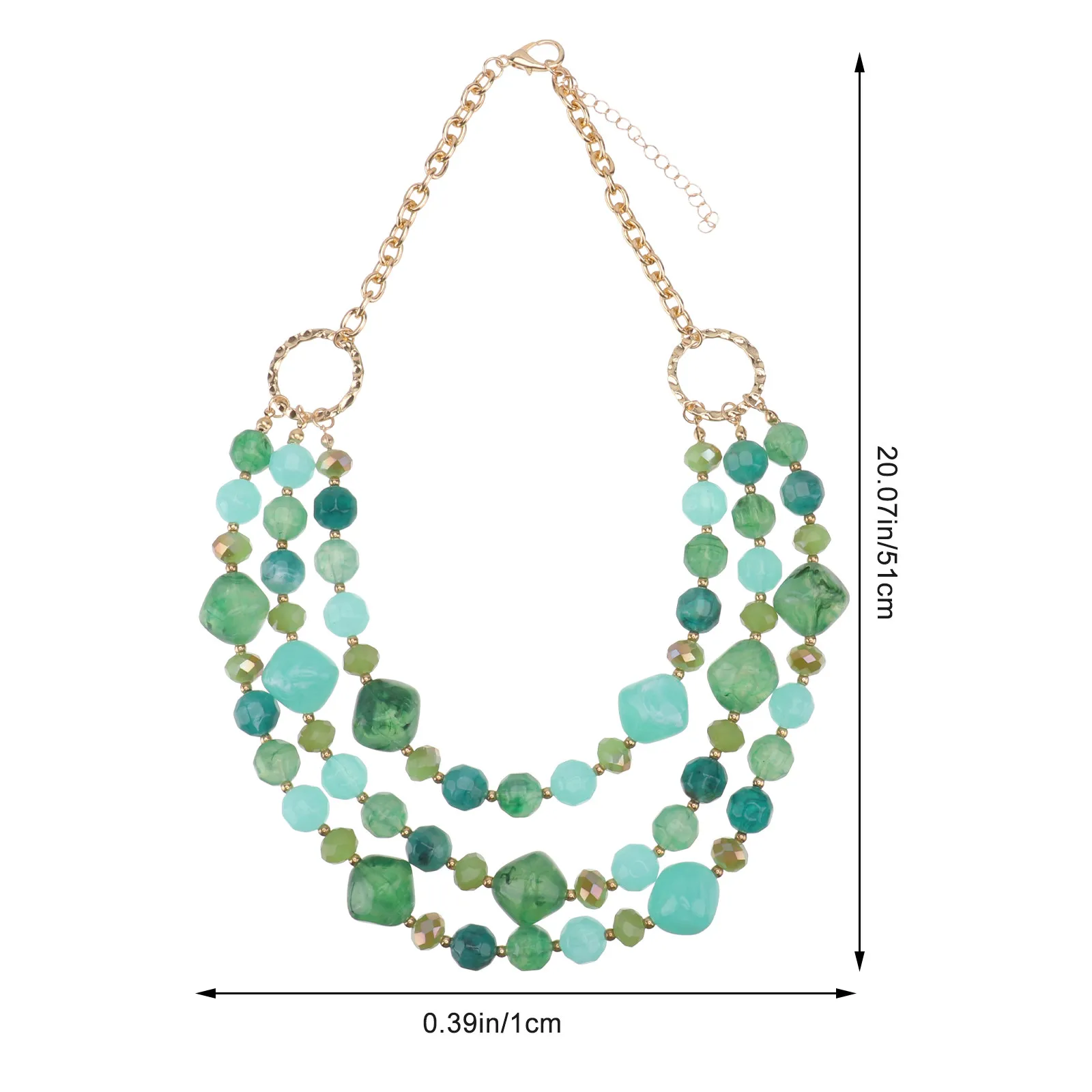 1Set Elegant Multi Layer Earrings and Necklace Set Lightweight Delicate Resin Creative Stylish Danglers for Dates Family