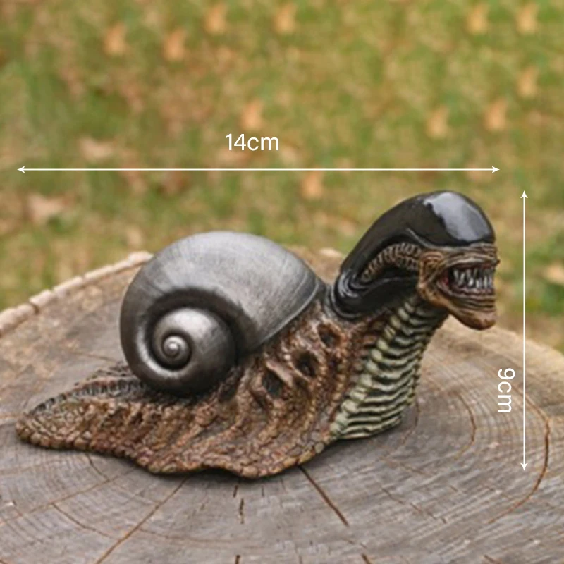 Estatua de caracol alienígenas, estatuas, modelo de muñeca, regalos de cumpleaños, adornos de resina, decoración del hogar para jardín, Patio, césped, 14*9*8 cm