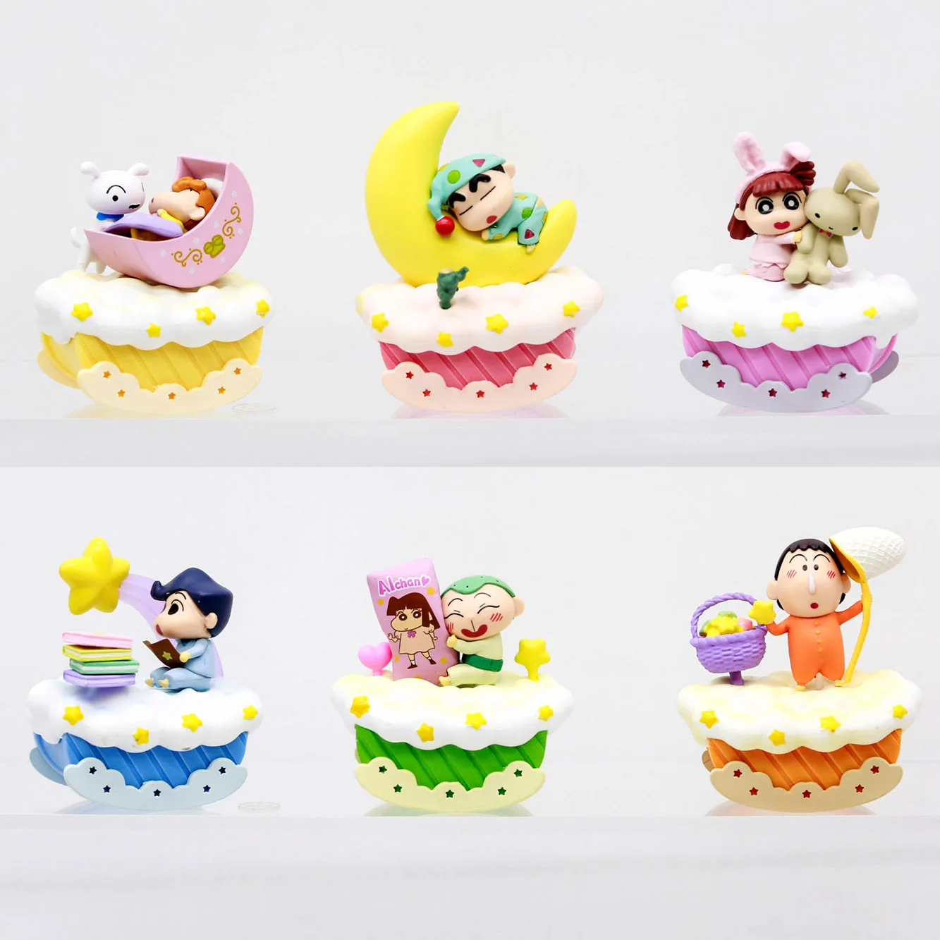 

Crayon Shin-chan Аниме Фигурка Kazama Toru Sakurada Nene Abe Shiro Nohara Himawari Good Night Dream Scene Blind Box Ornaments