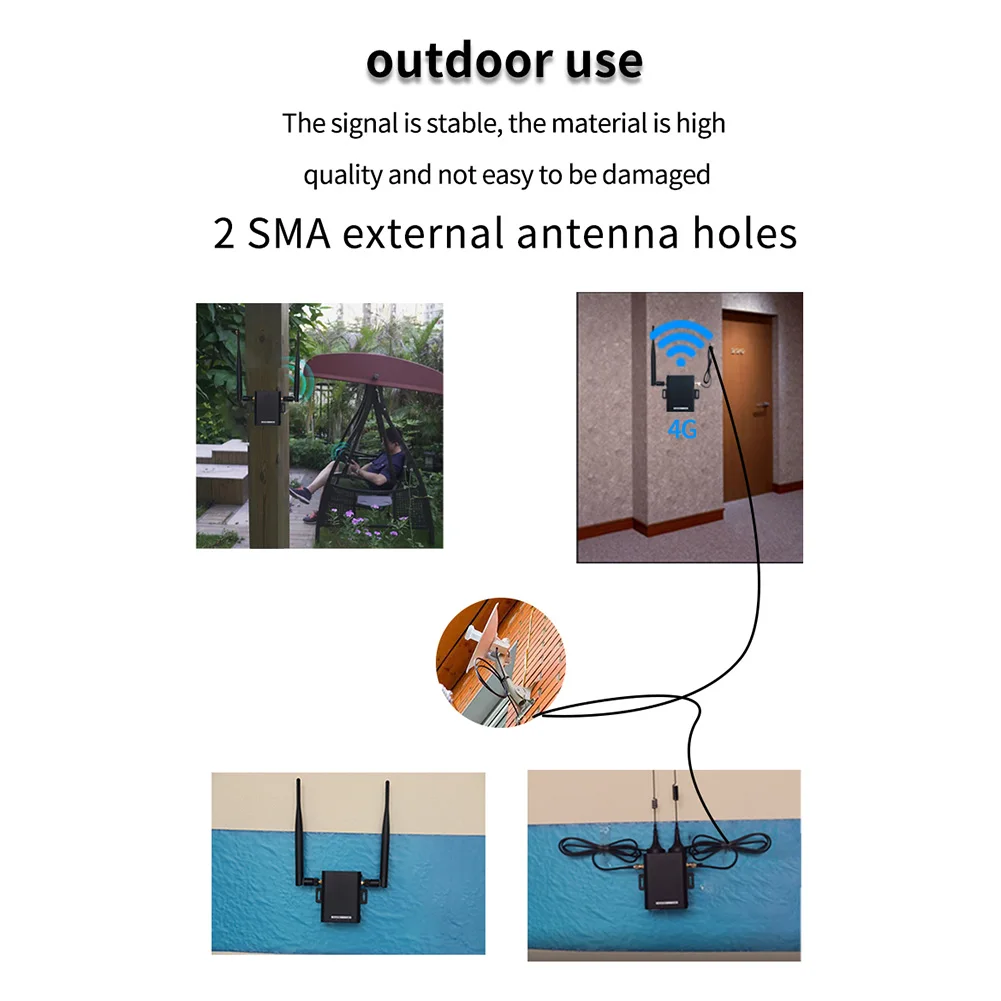 

H927 Industrial Grade 4G SIM Card Router Portable WiFi Wireless Router External Antenna Wireless Modem Router EU/USA Plug