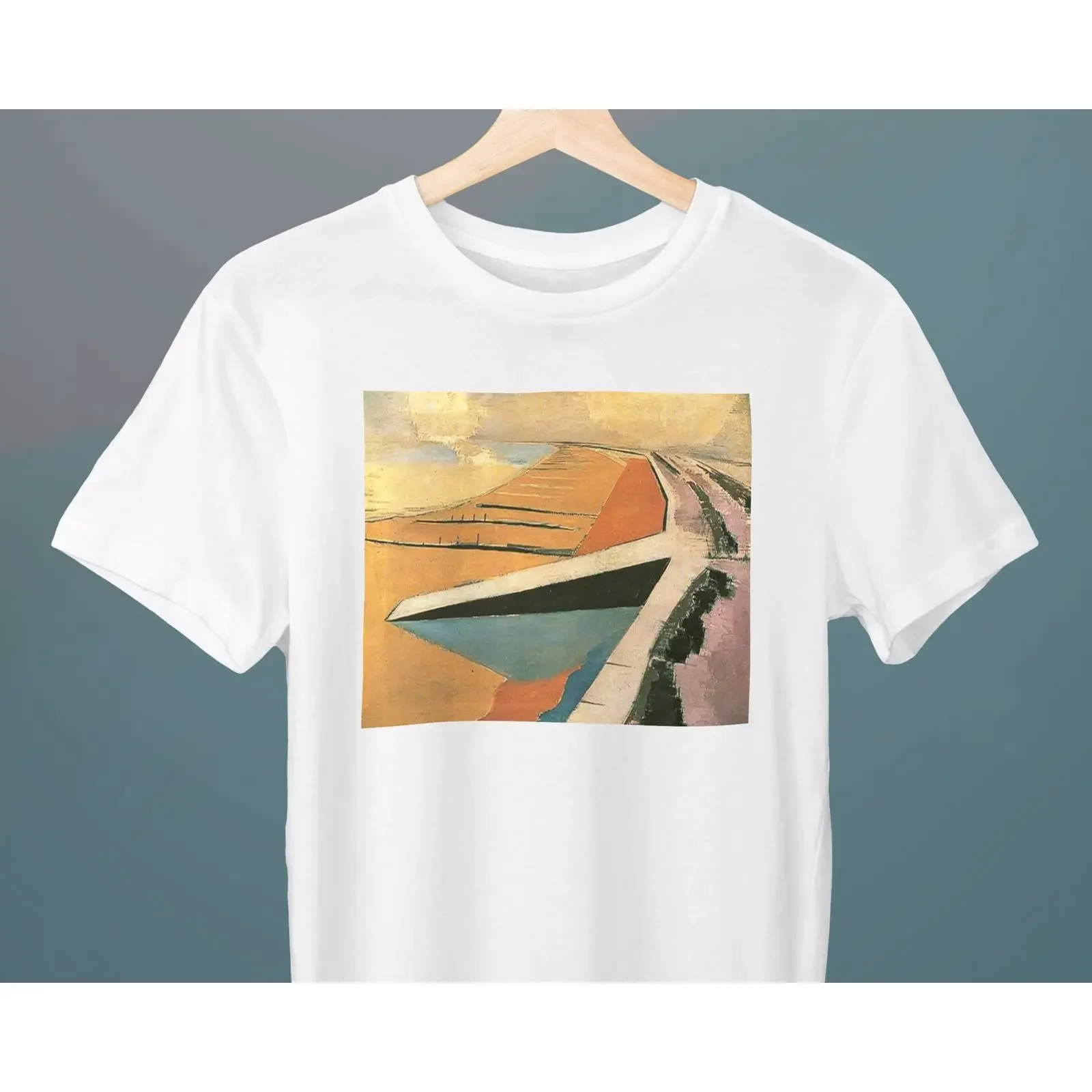 The Shore Paul Nash Painting T Shirt Art for Her Him Lover vintage Washed graphic Versatile fashion streetwear Casual Slightly