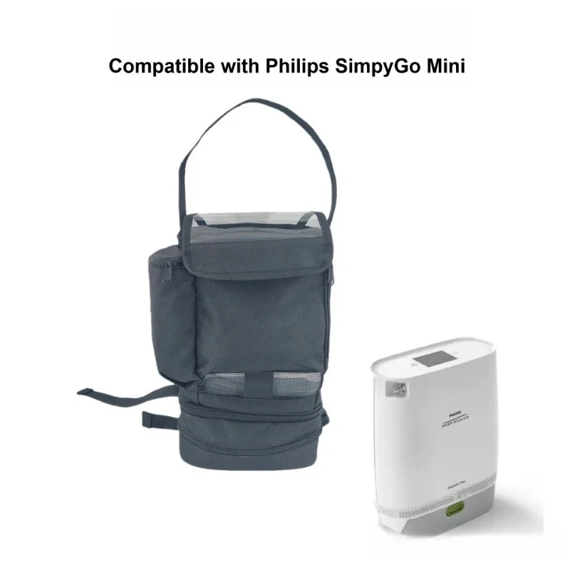 Portable Oxygen Concentrator Bag Compatible with Philips SimpyGo Mini Oxygen Concentrator Travel Storage Portable Bag Black view 3