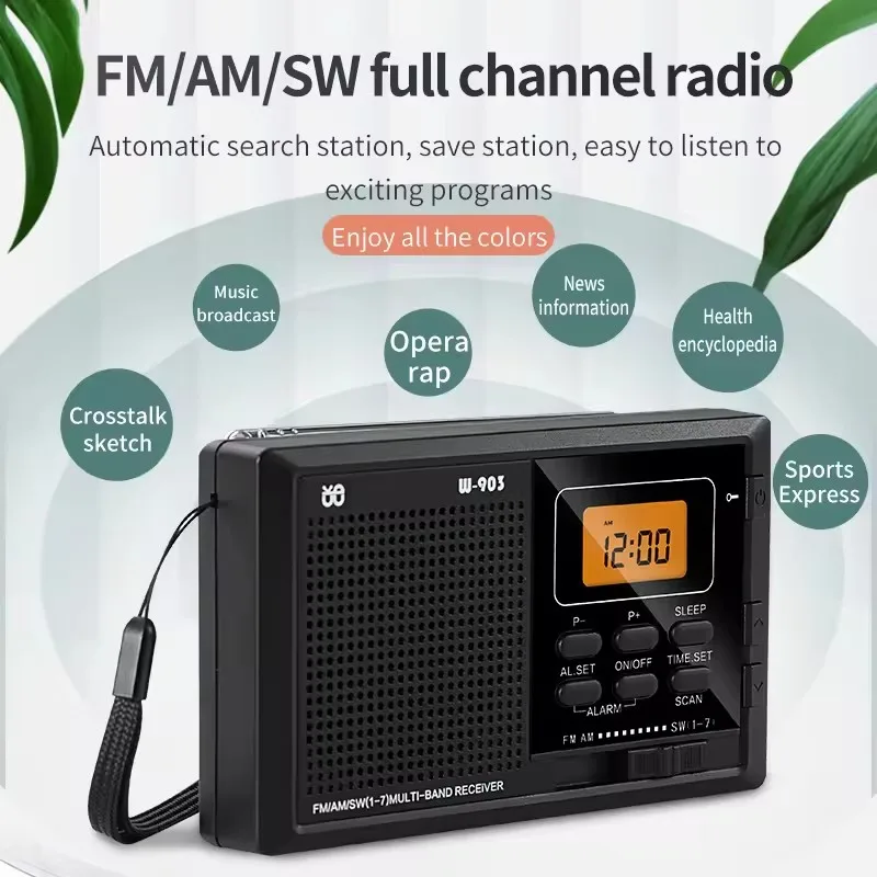 FM Radio Station Receptor Broadcast Digital Mini Small Pocket Stereo Design AM FM Portable Radio for Event