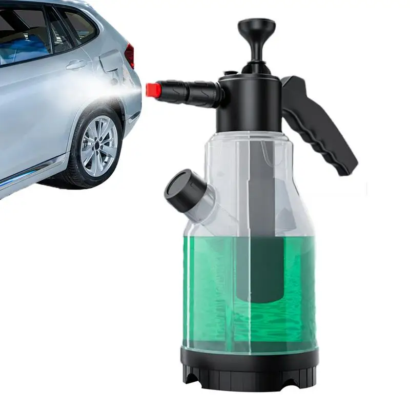 

Car Spray Bottle 2L Anti-Slip Car Wash Spray Foam Sprayer Foaming Pump Sprayer With Two Nozzle Options For Garden Watering Home