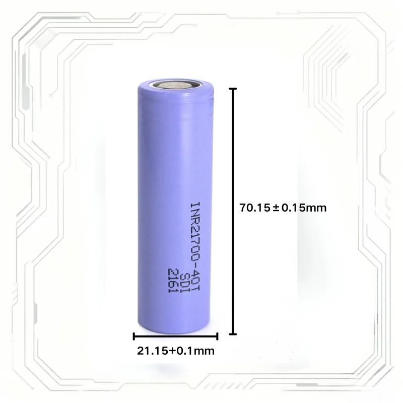 INR21700 4000mAh 3.7V Rechargeable Li-ion Battery, Low Internal Resistance, with Charger, for Flashlights, Vapes, Power Tools