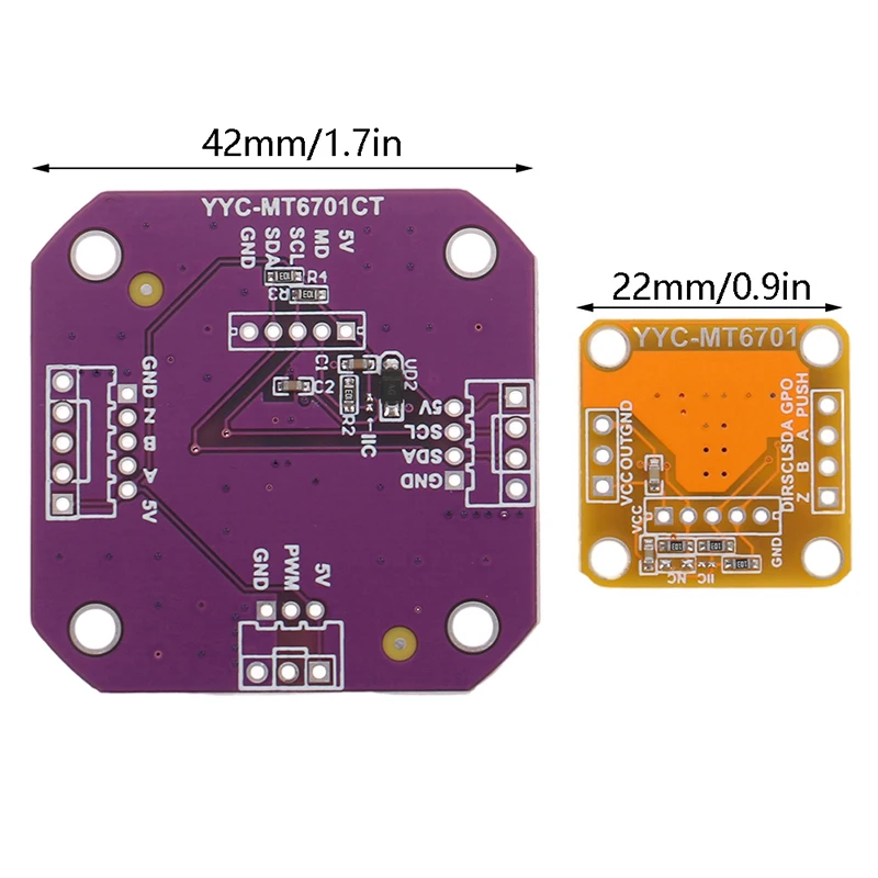 Imagem -03 - Módulo Sensor Medição Ângulo de Indução Magnética 14bit Alta Precisão Pode Substituir Perfeitamente As5600 Mt6701