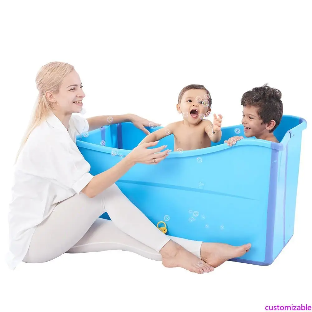 

Portable Folding Bathtub for Toddlers and Children, Lightweight and Collapsible for Twins and Petite Adults