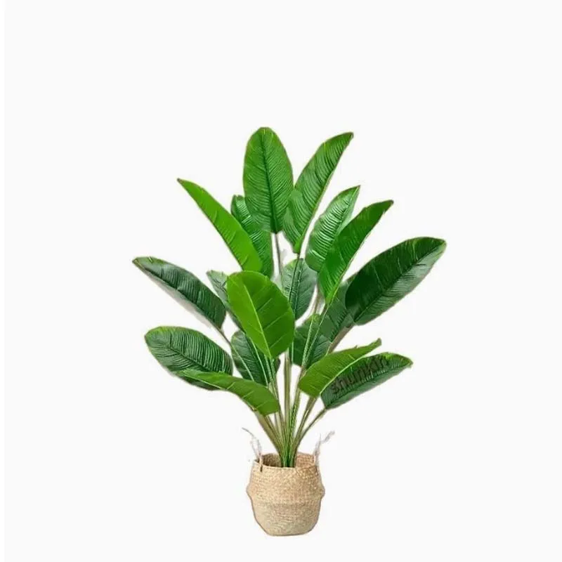 

1pc Artificial Plants Large Tropical Palm Tree Fake Banana Plants Leaves Real Touch Plastic Monstera For Home Garden Party Décor