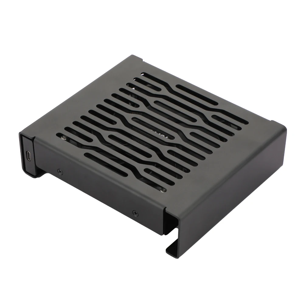 حامل ألومنيوم RGEEK مع تصميم تبديد الحرارة بمروحة تبريد، متوافق مع سطح المكتب Mac mini لجهاز التوجيه TV Box Mini PC #4