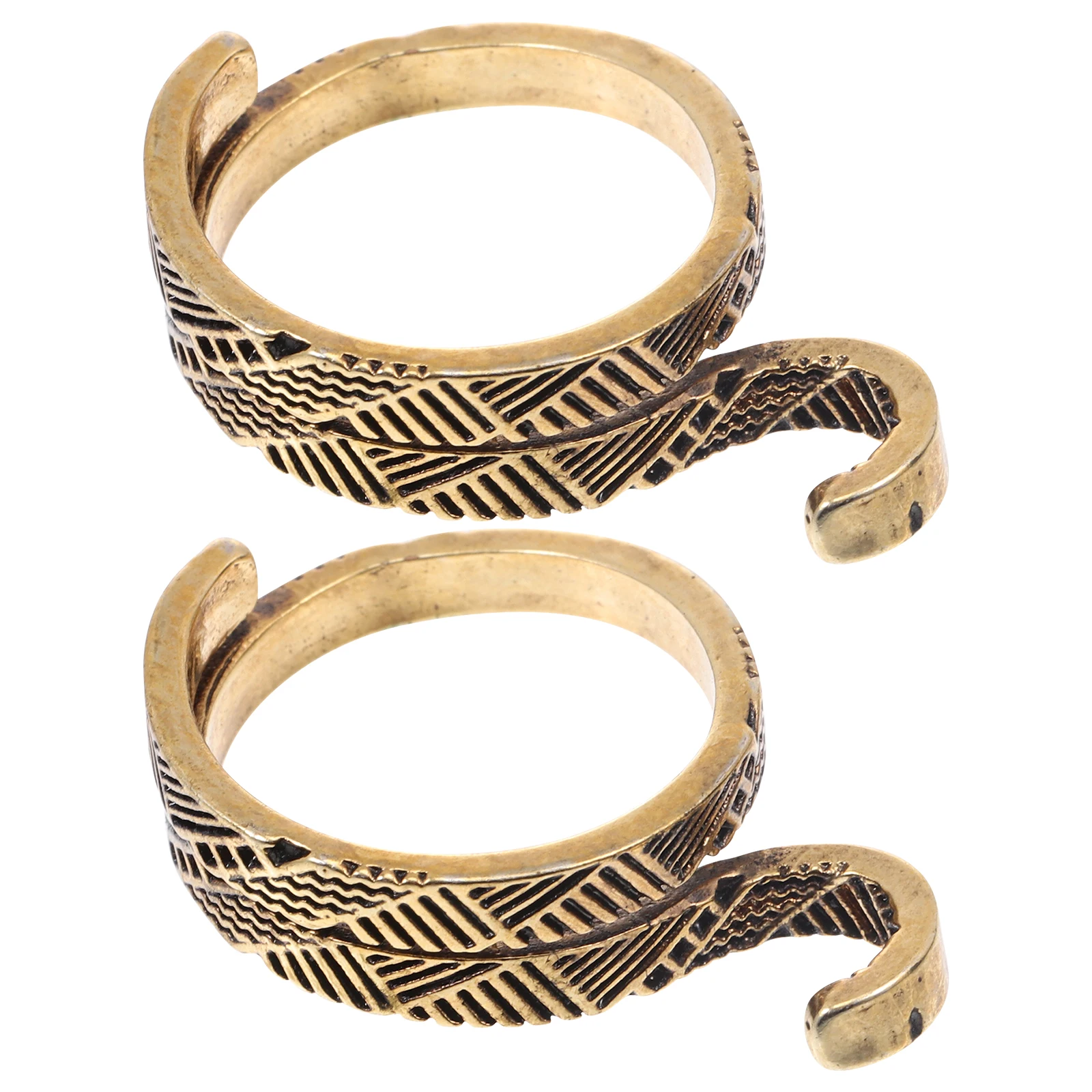 

2 pcs Knitting Loop Rings Crochet Guide Ring Winding Thread Tool Copper Material Durable Yarn Guide Finger Holder Sewing Tool