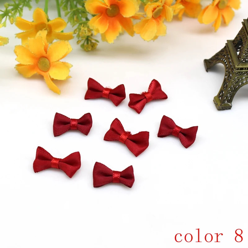 50/100 Stück 10mm-20mm Kleine Satinband-Schleifen Blumenband-Schleifen Bastelbedarf Kinderkleidung Hochzeit Party Nähen DIY Dekorationen – Detail 12