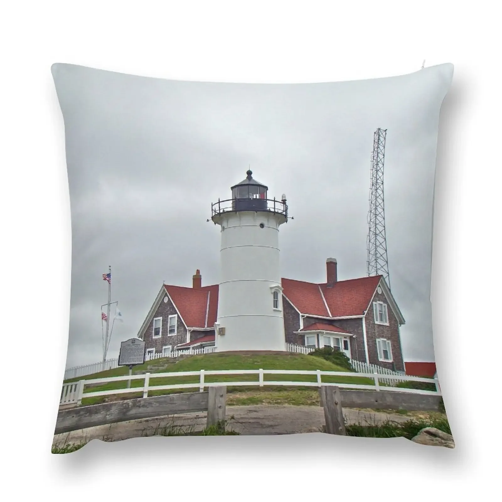 

Nobska Point Lighthouse - Woods Hole MA Throw Pillow Cushions Cover Embroidered Cushion Cover Pillows Aesthetic pillow