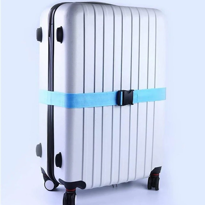 2 Pieces Nylon Luggage Strap Adjustable Travel Suitcase Buckle Strap Baggage Belt Travel Accessorises Suitcase Packing Seat Belt