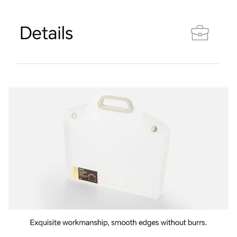 Creative Snap Button A4 File Folder Portable Large-capacity File Bag Waterproof Bill Package School Office