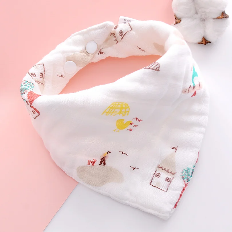 New Baby Cotton Soft Soothe Appease Square Towels Infant Color Matching Bandana Handkerchief Muslin Burp Cloths Feeding Bibs