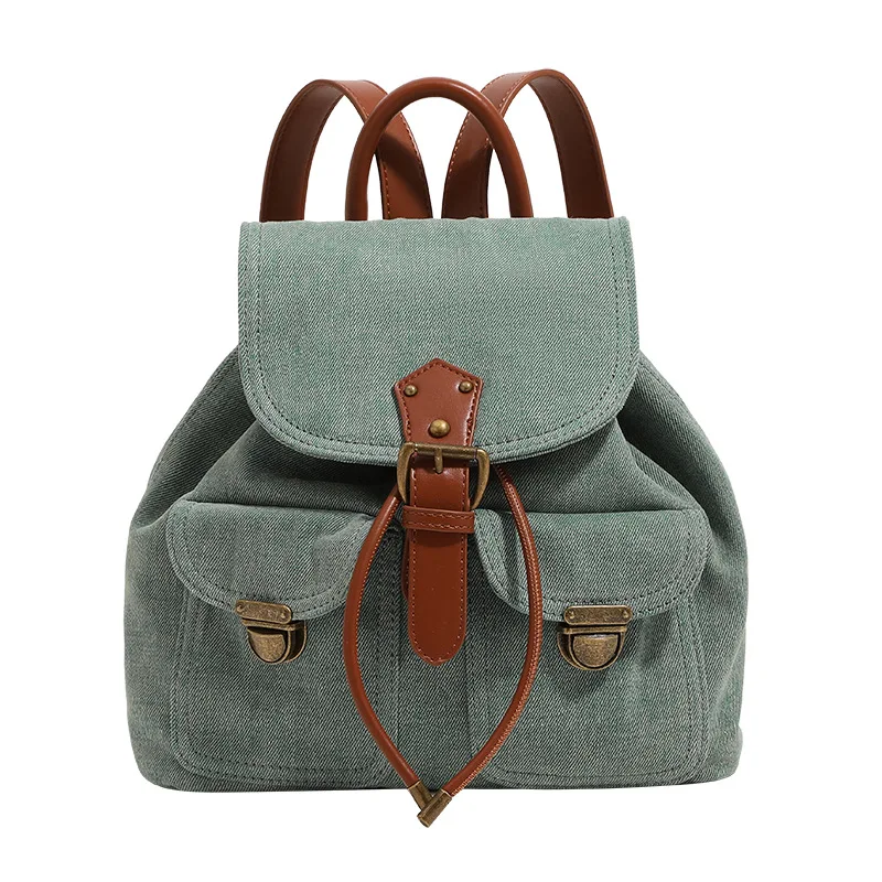 

Fashion Denim Women backpack female shoulder bag Cowboy Drawstring backpacks for girls teenagers school bags Daypack bagpack