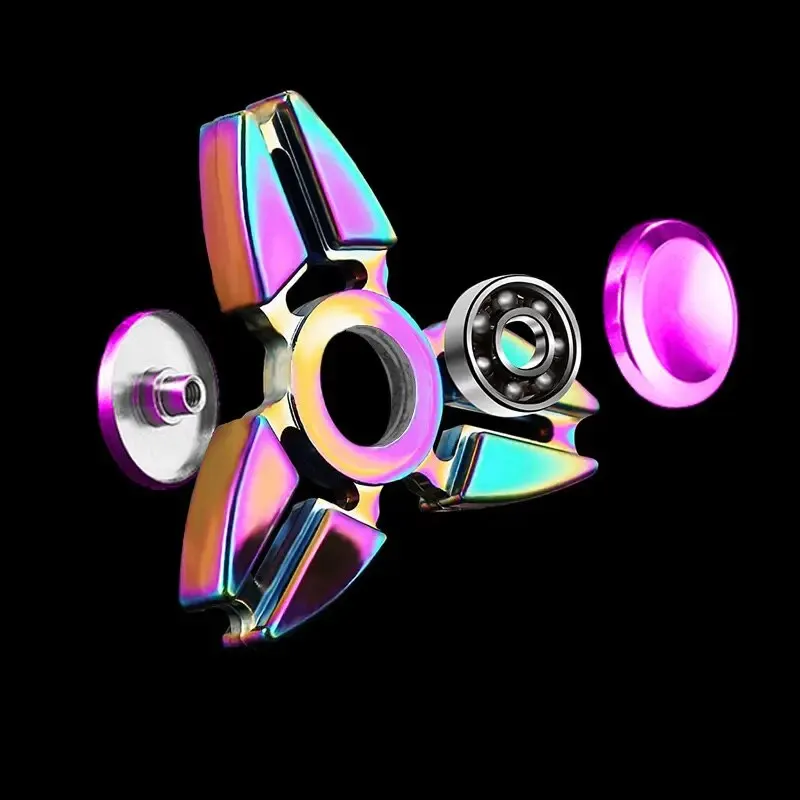 Metal Rainbow Fidget Spinner Colorful EDC Hand Spinner Anti-Anxiety Toy for Spinners Focus Relieves Stress Finger Spinner