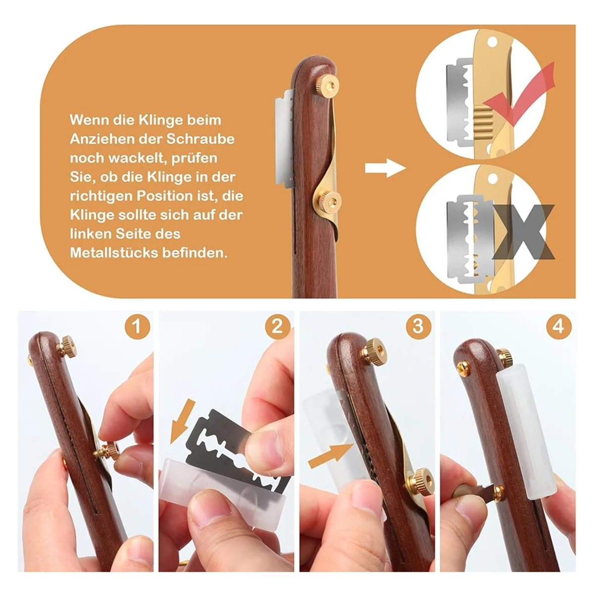 Couteau à pain blé, outil de marquage au levain avec 10 lames remplaçables, manche en bois, outil de coupe plus blâme SQ 2 pièces