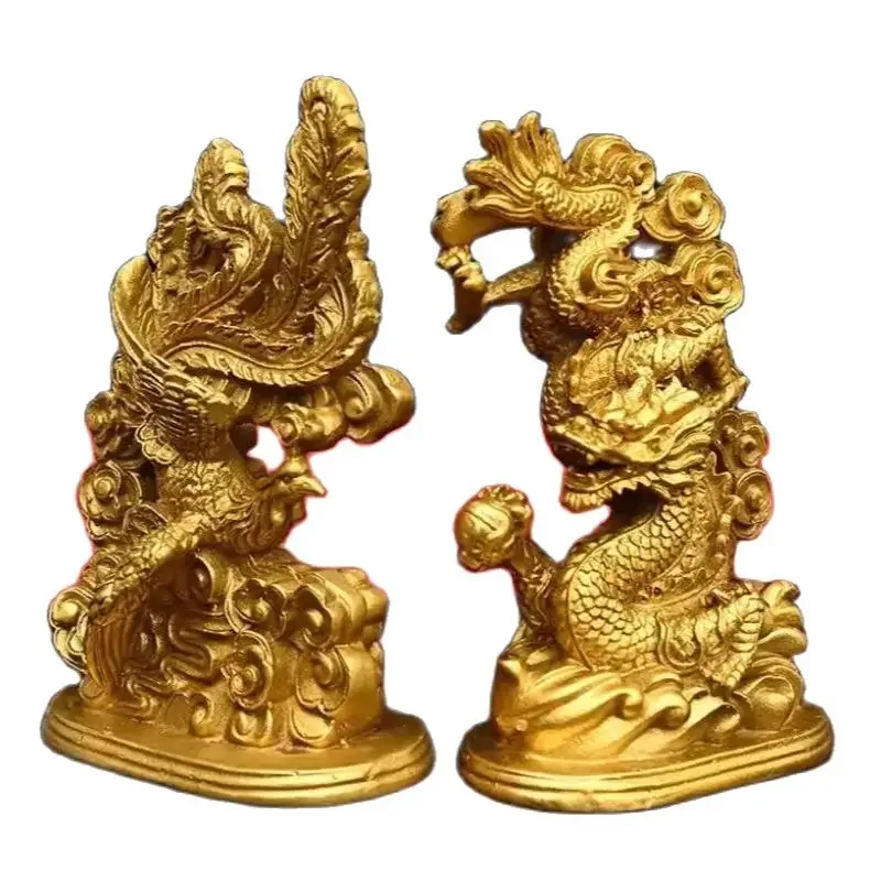 Metal 6-inch base Hanlong Hanfeng pair of decorative items, home and office stationery and creative ornaments