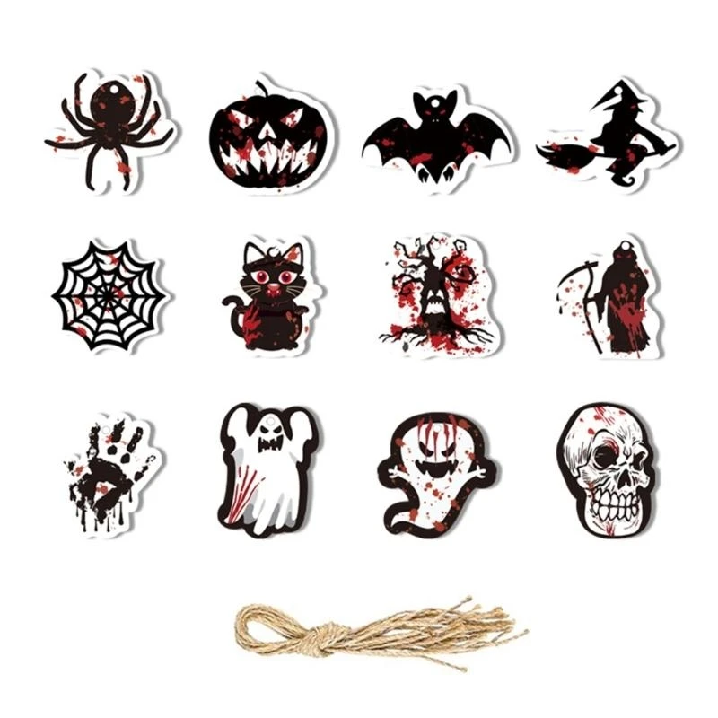 97QCゴーストリープルフラッグクラフト装飾ハロウィーンペンダントハロウィーンDIYペンダント