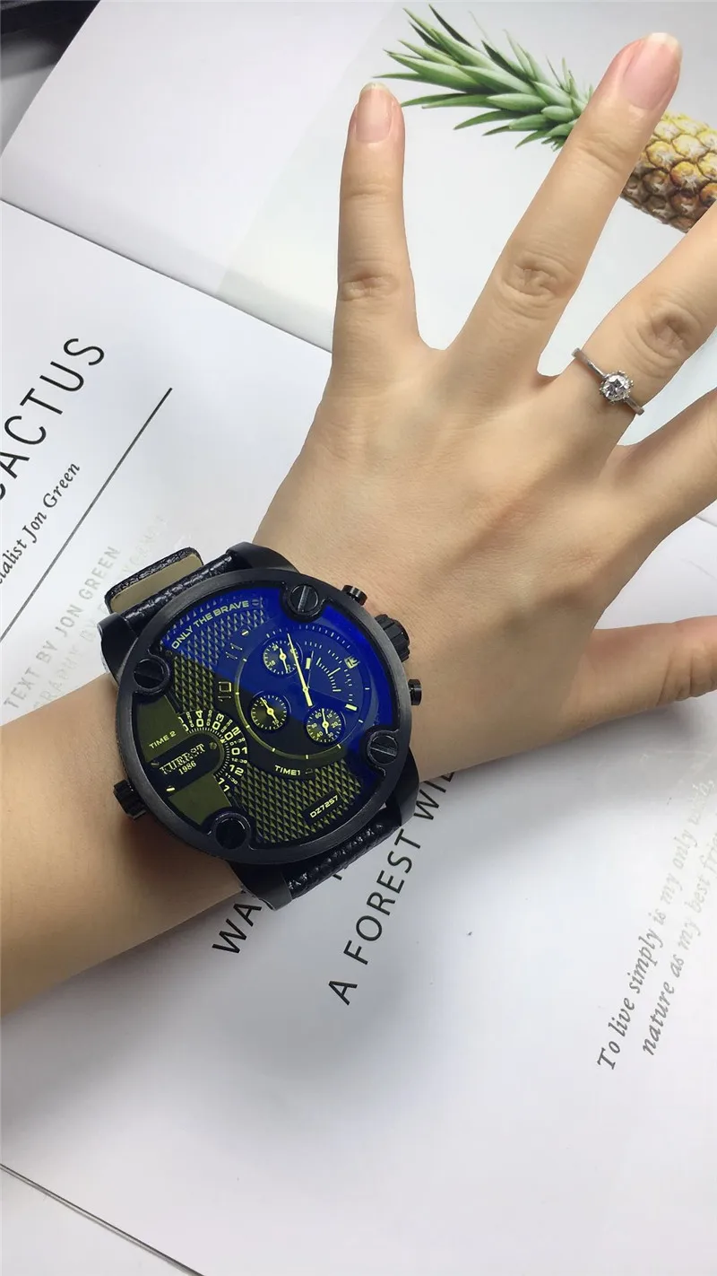 Steel band men watch Blue light watch Water resistant wristwatch Sport quartz watch