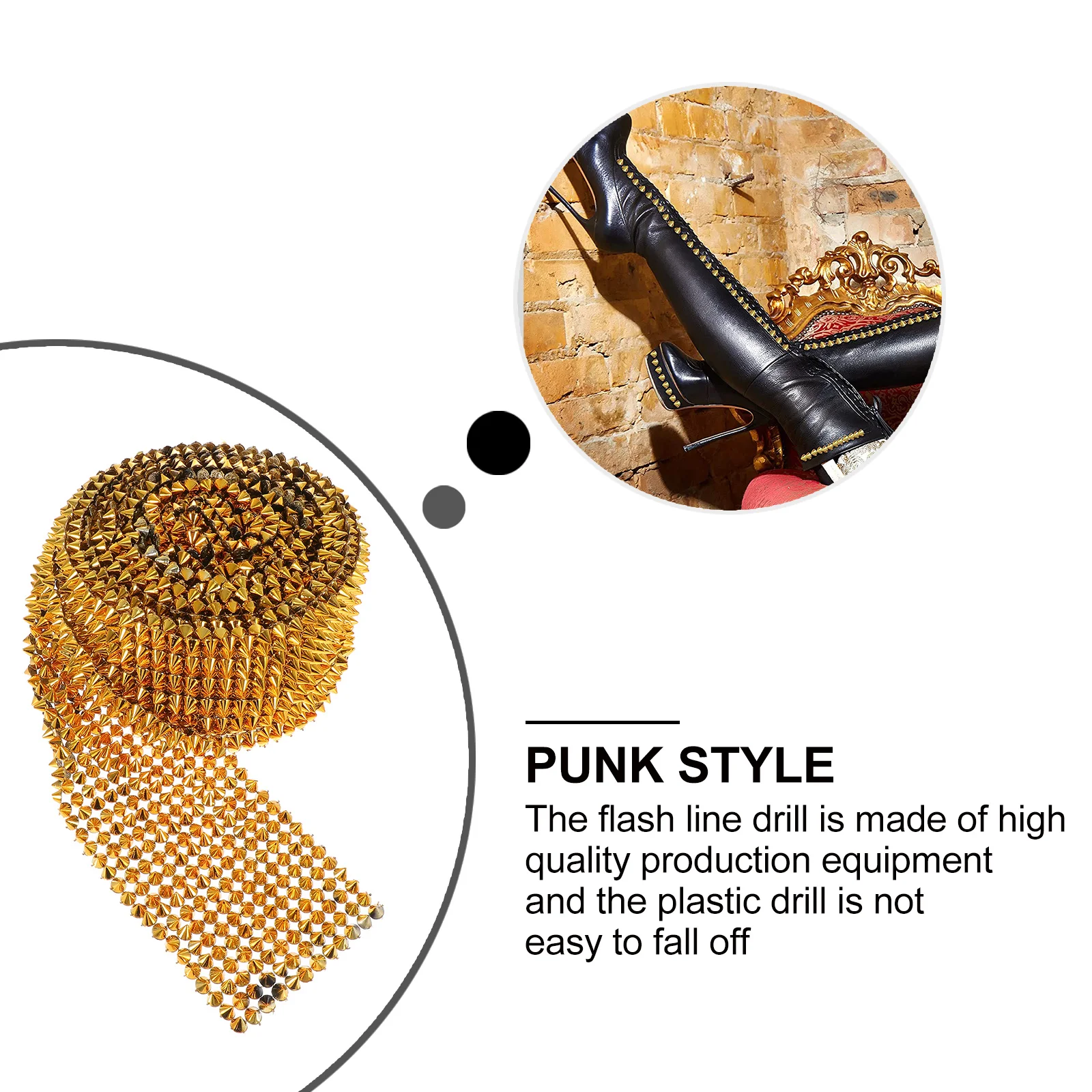 حفر خط بلاستيكي مدبب صف مقلد برشام ديكور DIY ملحق عالي الجودة متين وآمن هدية عيد الميلاد وأعياد الميلاد والعام الجديد