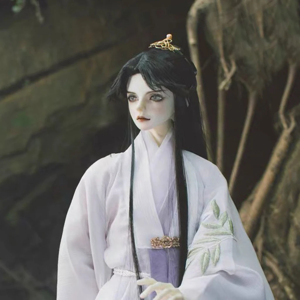 1/3 Scale BJD Doll Wigs Ancient Costume Chinese Hanfu Long Hair Samurai Wig For SD13 Girl SSDF ID72 Uncle Accessories A1944