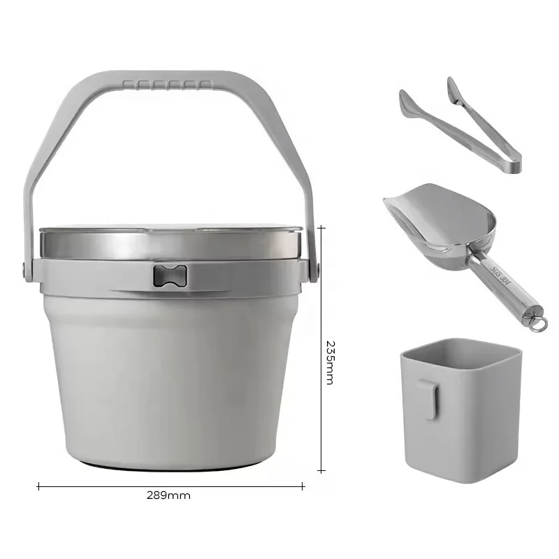 7L 256 oz Large Drink Barrel Double Wall Vacuum Insulated Stainless Steel Freezer Barrel with Cap and Bottle Opener