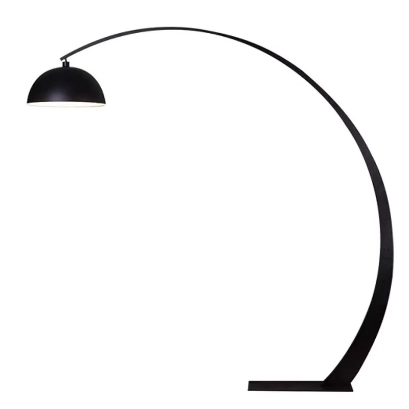 

Large floor lamp next to the minimalist living room sofa