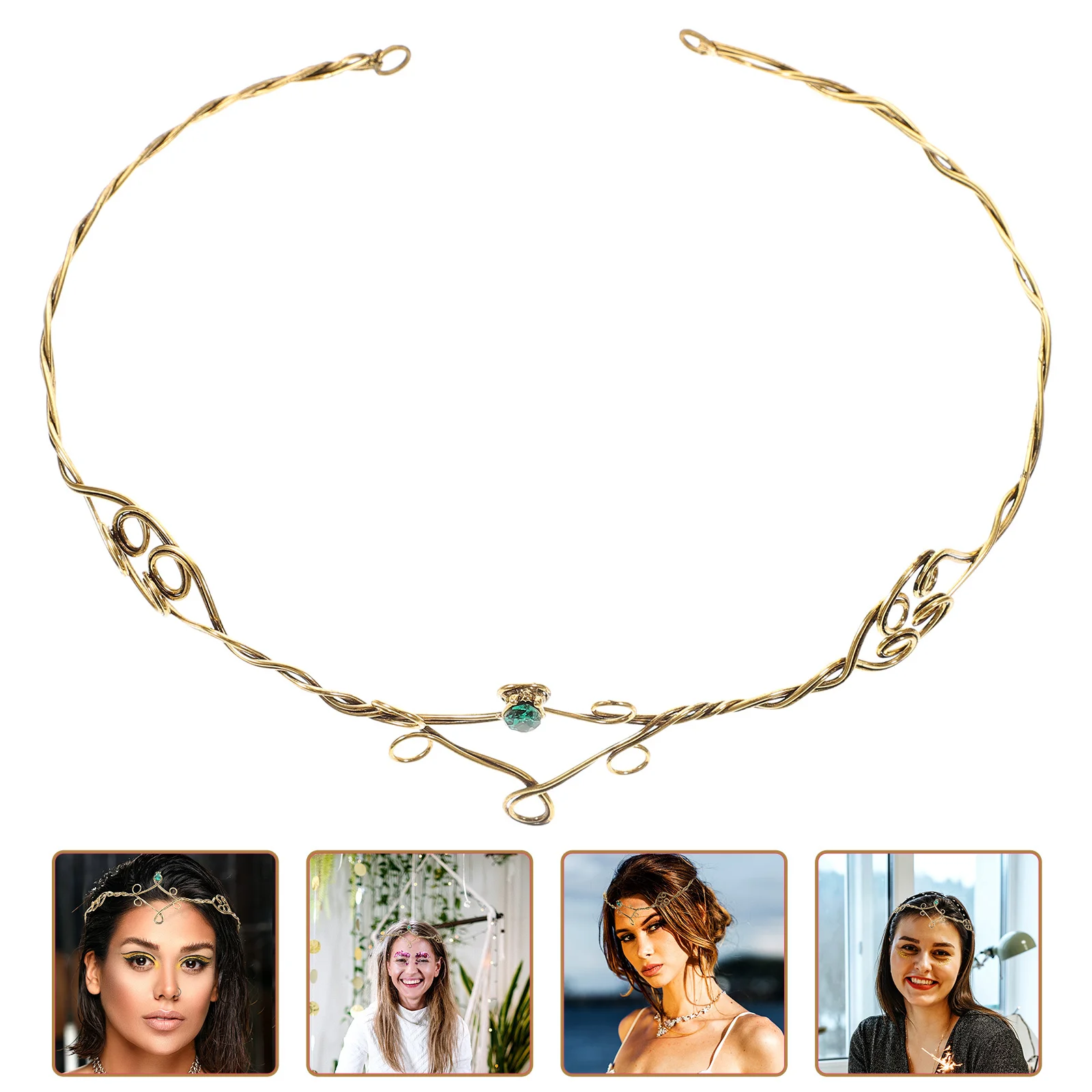 

Retro Gold Headband Women Metal Hair Bands Bridal Wedding Anniversary Birthday Headpiece Hair Bands Hairband for Women