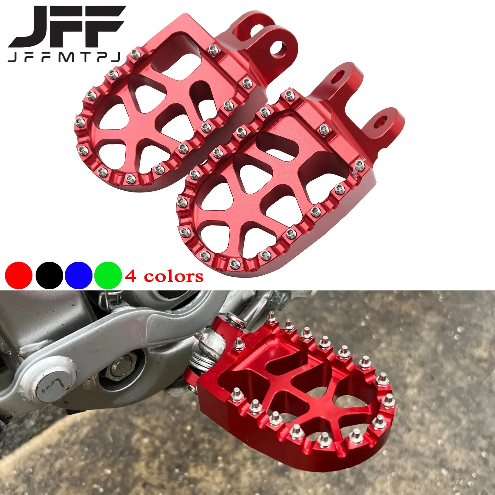 Motorcycle CNC Foot Pegs Footpeg Pedals FootRest For HONDA XR250R XR400R XR600R XR650L XR650R CRF230L CRF1000L CR80R CR85R Parts