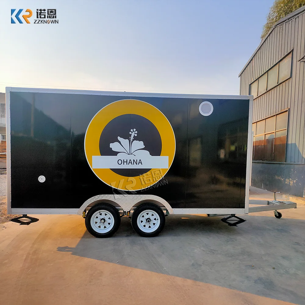 Mobile Coffee Pizza Food Trailer Beverage Catering Truck Concession Hamburgers Snack BBQ Food Truck Trailer With Full Kitchen