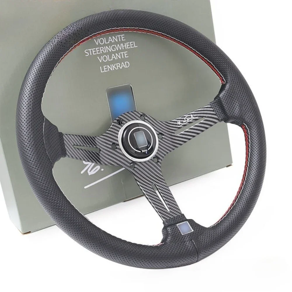 

Car Modification 14 Inch 350MM Water Transfer Printing Carbon Fiber Sports Racing Steering Wheel Universal Volante