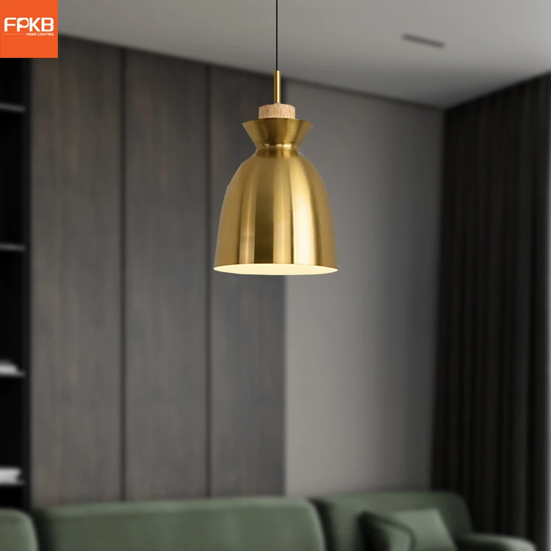 

Gold Catering Copper Restaurant Bar Counter Store Commercial Chandelier Hot Pot Restaurant Buffet Bar Industrial Wind Light