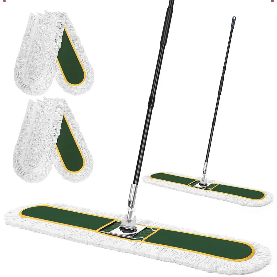 

Commercial Industrial Dust Mop, CLDREAM Heavy Duty Floor Sweeper for Floor Cleaning with Replacement Mops Pads, Large Wet Dry Mo
