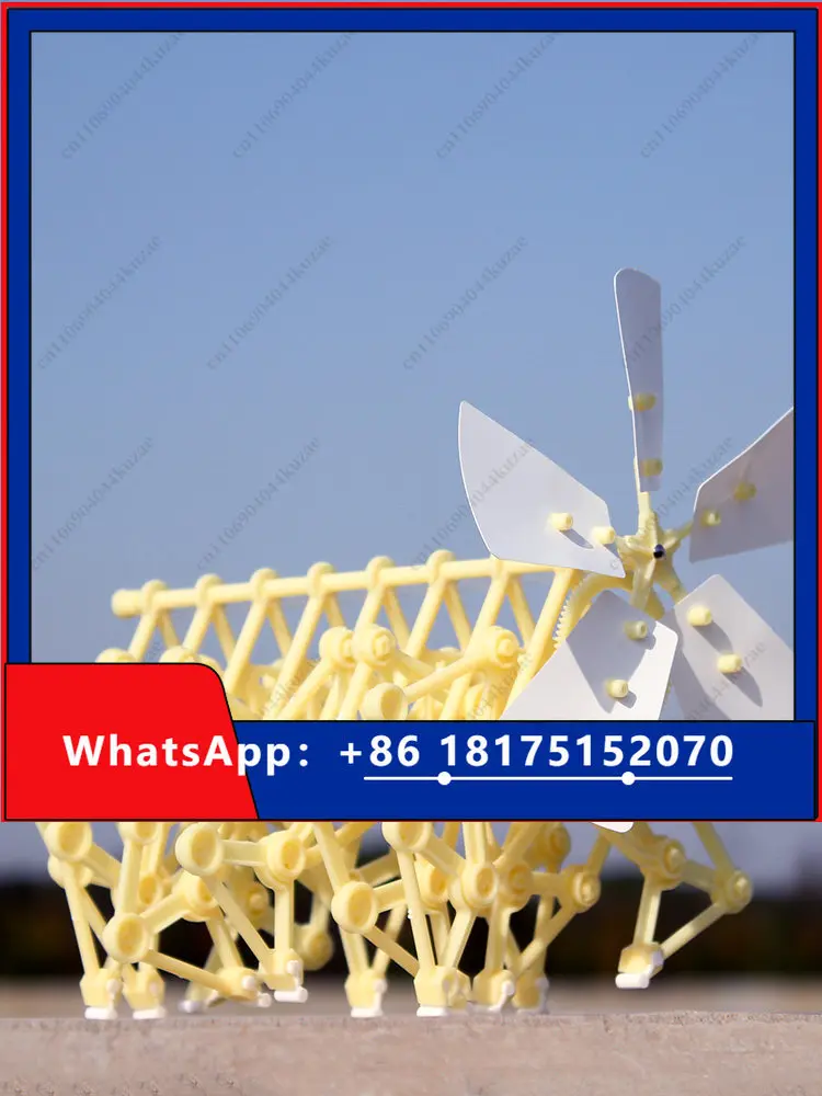 HLH Wind-Powered Bionic Beast DIY Assembly Toy, Black Tech Handmade