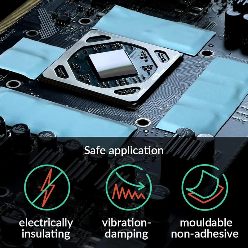 ARCTIC TP-3 Premium Performance Thermal Pad,120x20mm,4 Pieces High Performance,Particularly Soft,Ideal Gap Filler,Bridging Gaps