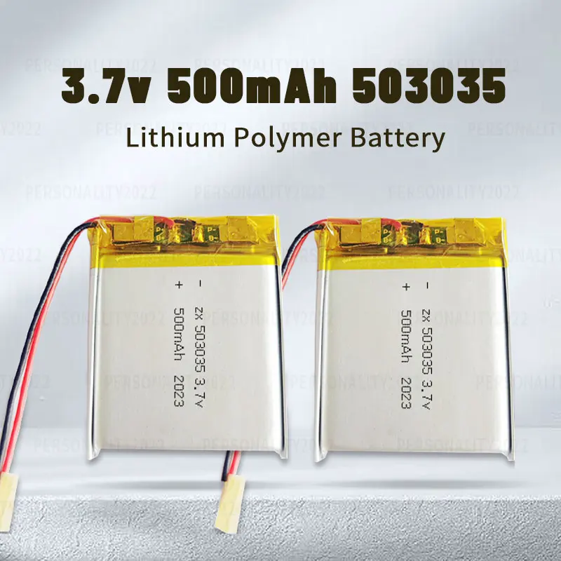 Lipo 503035 500mAh 3.7V Lithium Polymer Battery Li Po for Mobile Phone Balance Bike Bluetooth Headset Pet Water Dispenser Cell