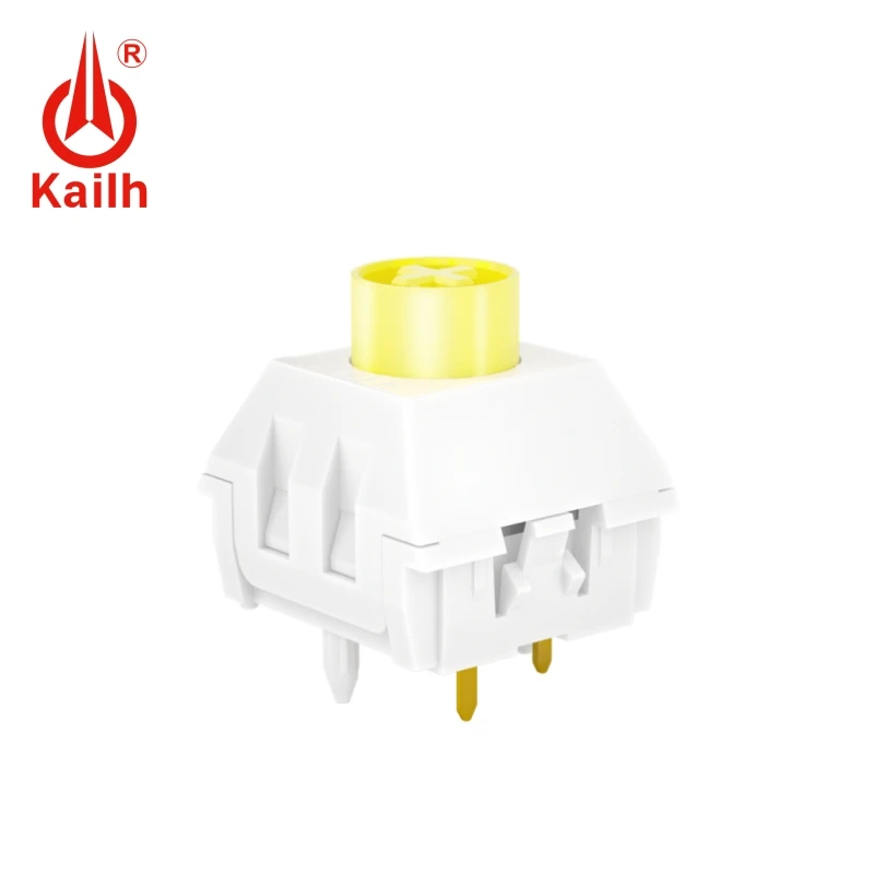 Kailh Fried Egg V2 Mechanical Keyboard Switch 5Pins Silent Switches Waterproof Dustproof Smooth Linear Self lubricating Yellow