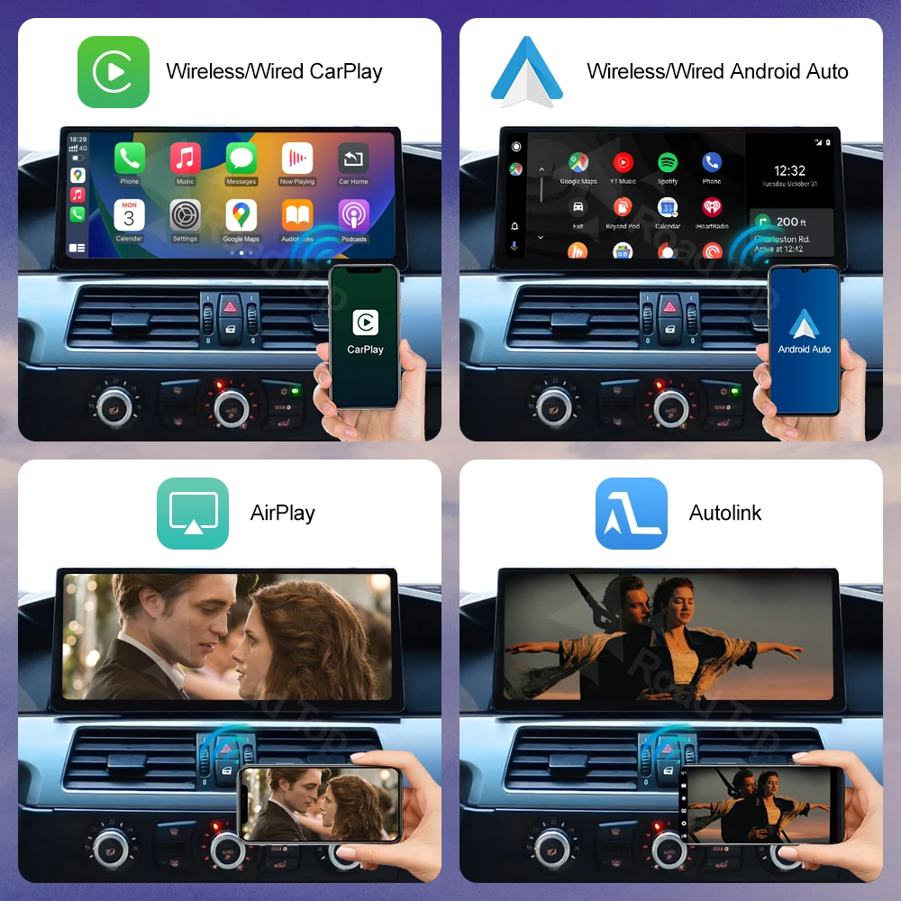 12.3" Ultra Thin Screen For BMW 5 Series E60 E61 3 Series E90 E91 E92 E93 CCC/CIC Wireless Carplay Car Multimedia Monitor Radio view 4