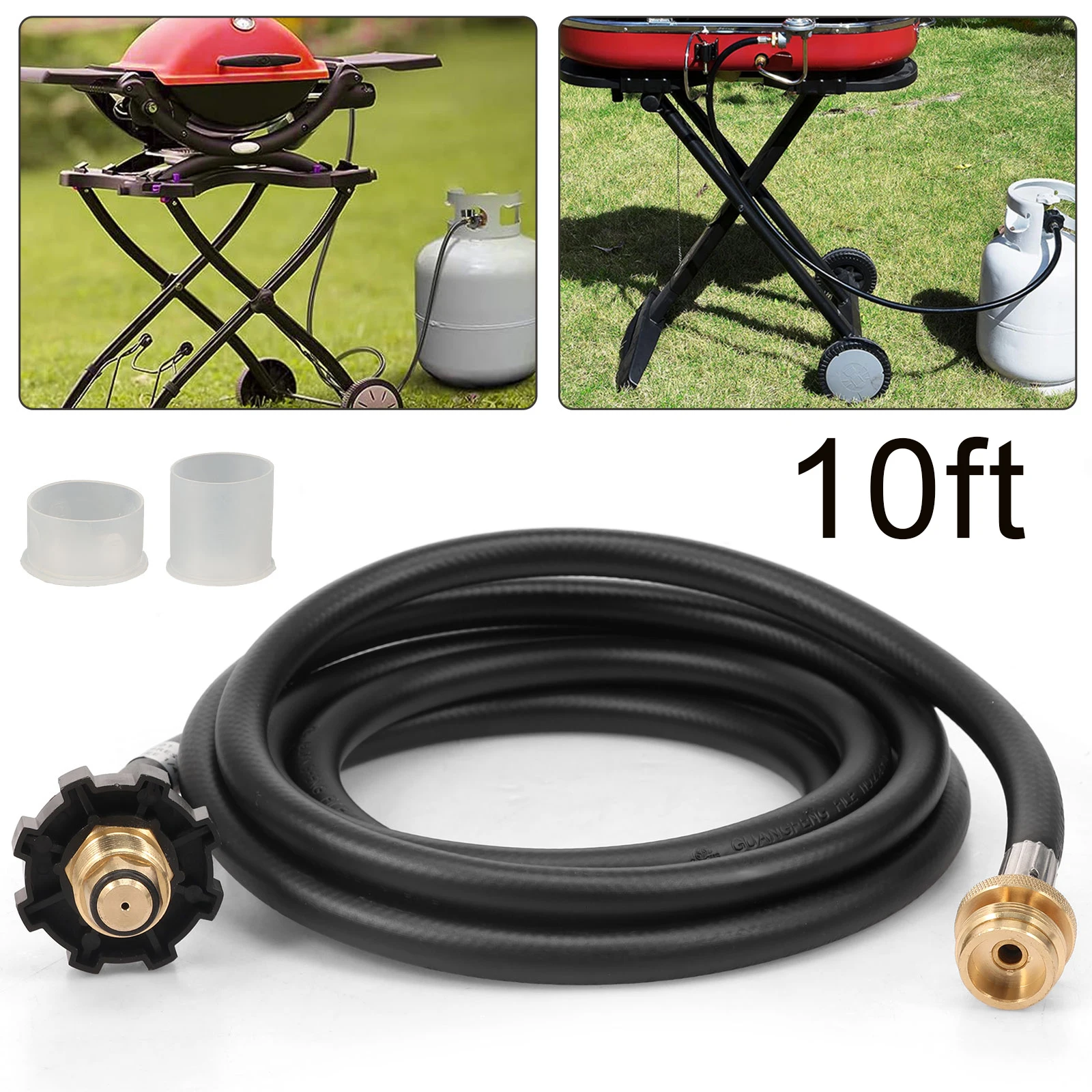 

10FT Propane Adapter Hose 1lb to 20lb Adapter Converts Gas Hose Leakproof Propane Heater Adapter for Outdoor Weber Q, Coleman G
