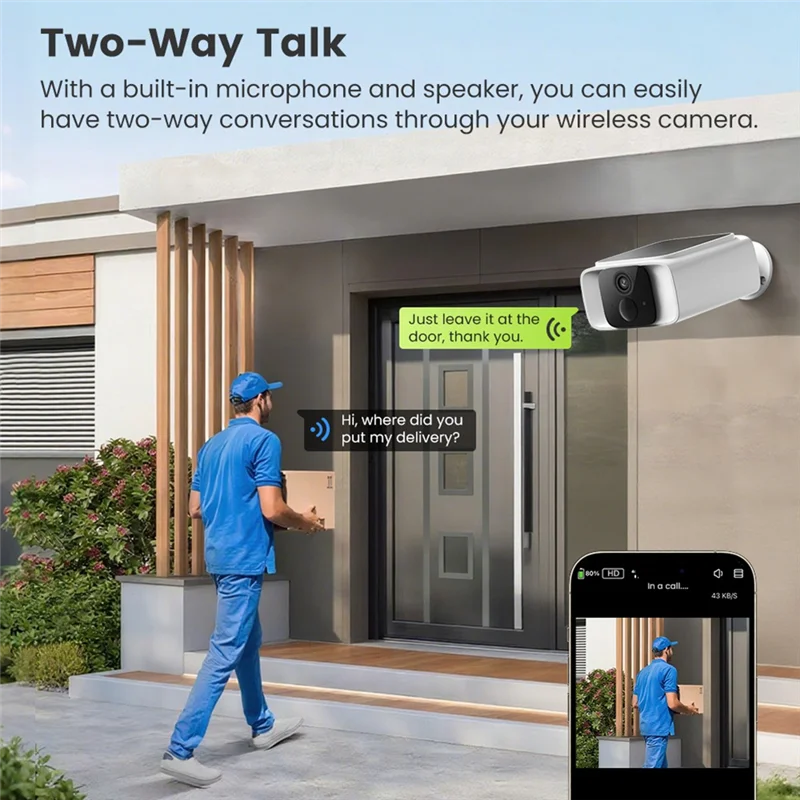 M18K-Built-In Battery 4G TUYA Solar Camera 1080P 64G Outdoor Surveillance PIR Detection Color Night Vision Home Security