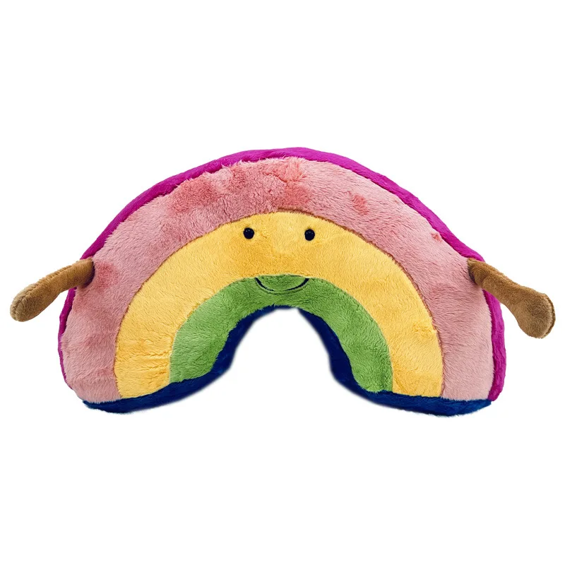 New Amuseables Rainbow Plush Stuffed Dolls Cute Rainbow Pillow Sofa Cushion Decorations Collectibles Toys Kids Gifts Custom