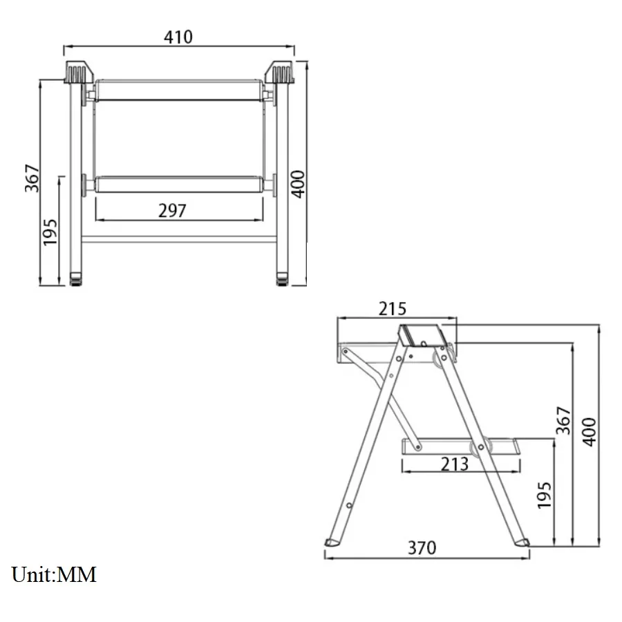 1Pc Kitchen 2-step Folding Portable Ladder Step Stool