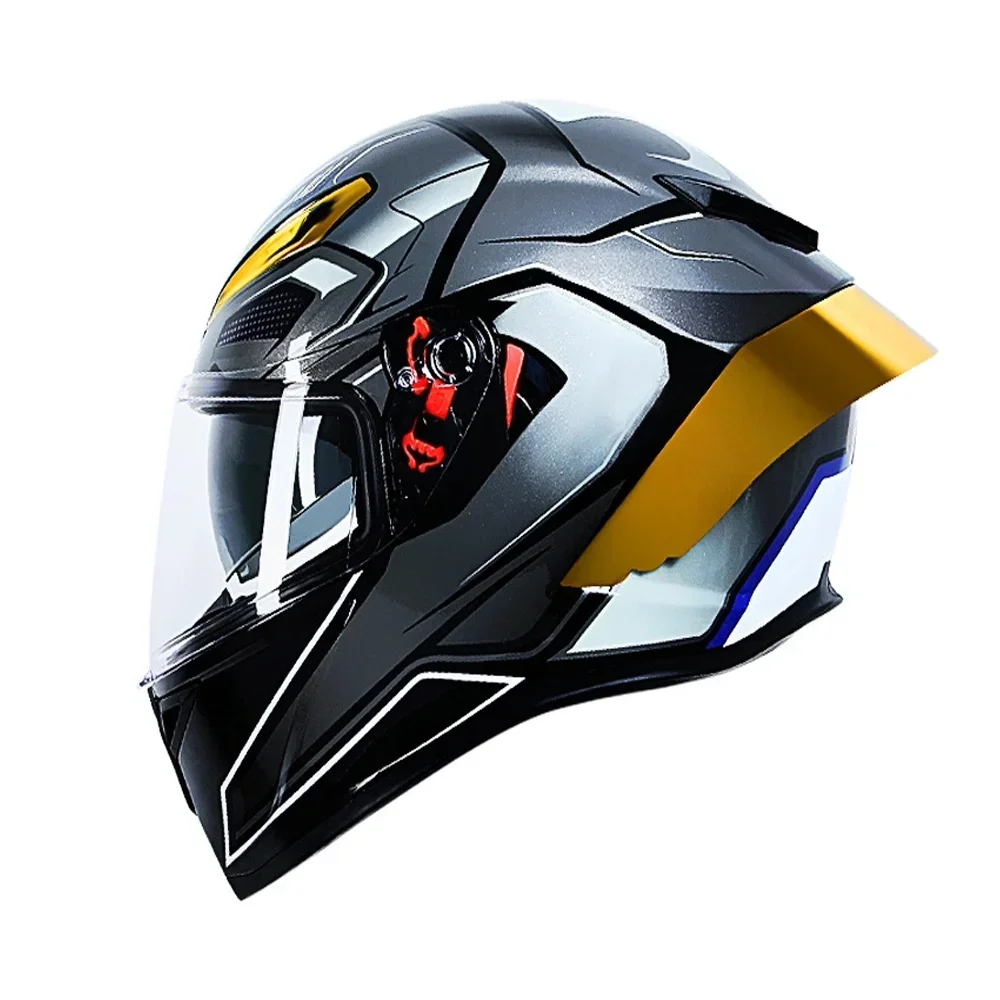 OEM High Quality Double Lens Helmet With Bluetooth Headset New Decal Materials Dot Full Face Helm Motorcycle Bluetooth Helmet