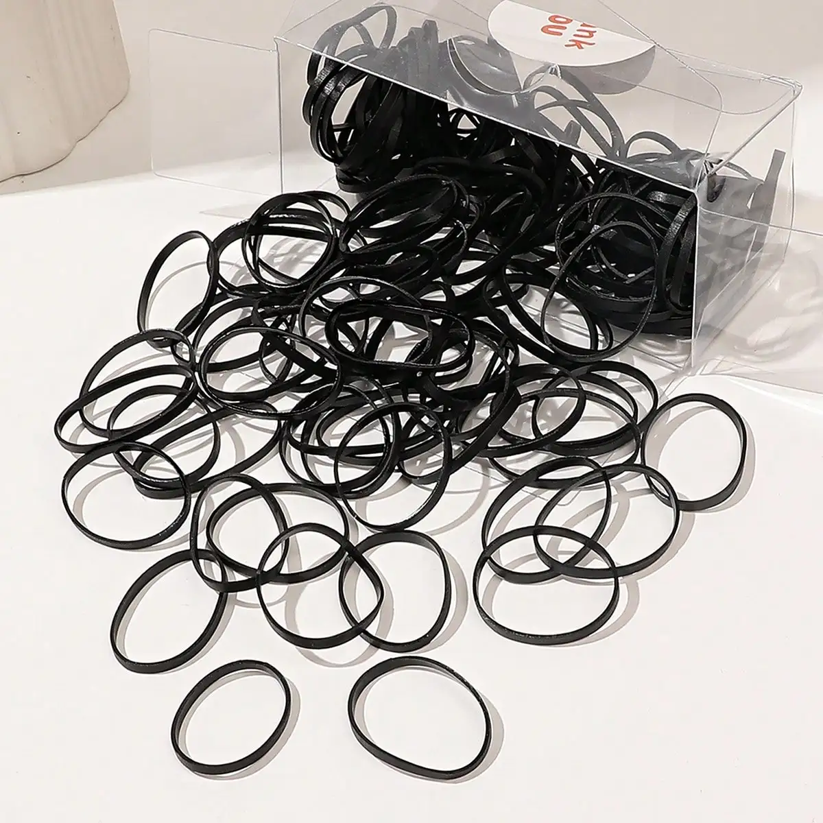 120/300/500 Stück mehrfarbige elastische Haarbänder, Gummibänder für dünnes, dickes Haar, kleine Haargummis, dehnbare Pferdeschwanzhalter – Detail 24