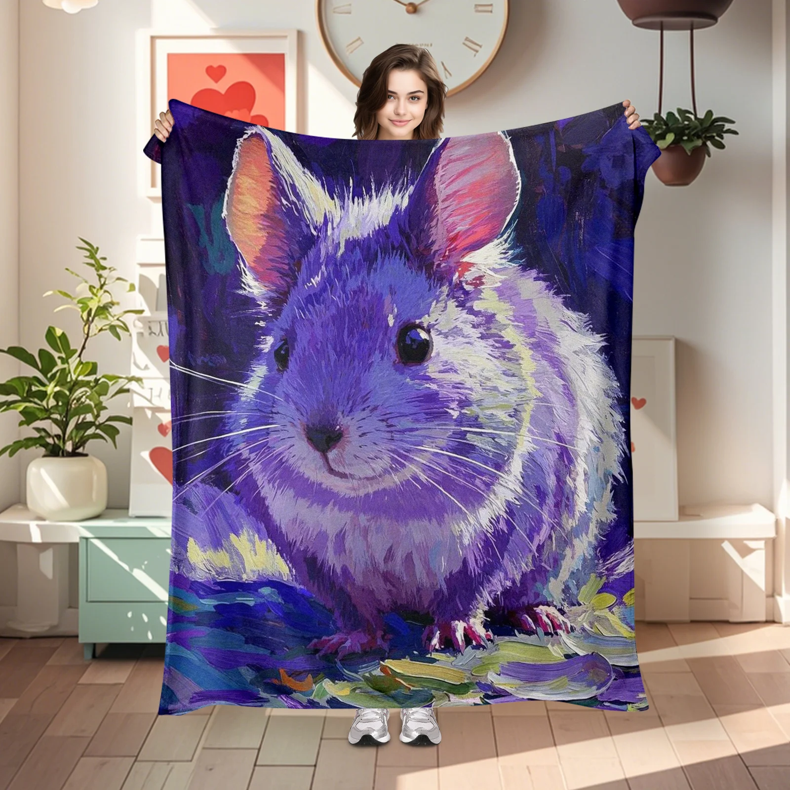 High Quality Purple Totoro Blanket Brings Comfort And Joy To Your Living Space Gracefully