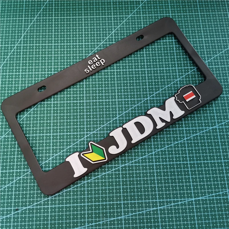 1PCS ABS Car License Plate Universal JDM Style Bride Mugen License Plate Holder For USA Standard Modified Accessories